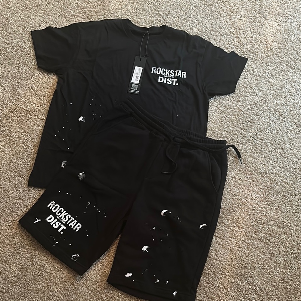 Black and White Athletic Shorts with Relaxed Fit